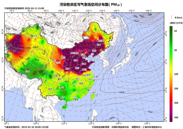 沙尘在路上，今晚至明天中午上海可能有严重空气污染