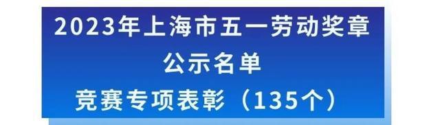 2023年上海市五一劳动奖候选对象正在公示！来看都有谁