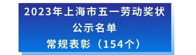 2023年上海市五一劳动奖候选对象正在公示！来看都有谁