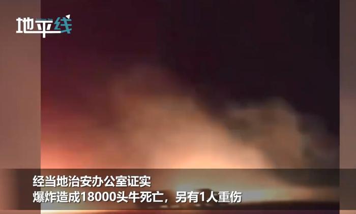 美国奶牛厂爆炸18000头牛死亡，爆炸产生巨大蘑菇云，数公里外清晰可见