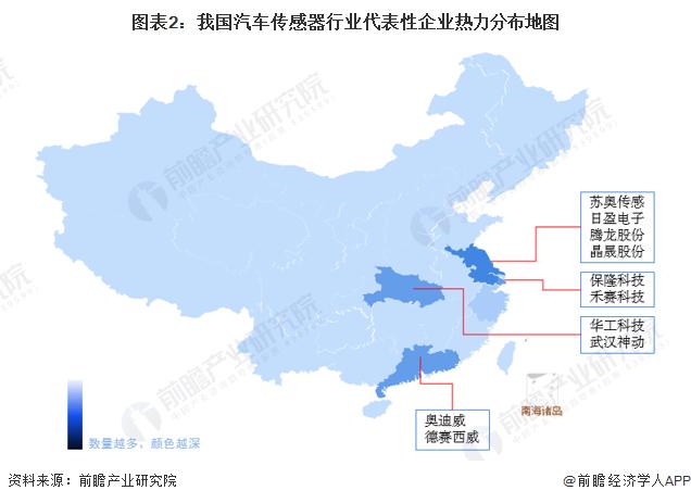 2023年中国汽车传感器行业区域发展现状分析 江苏省成为行业领军地区【组图】