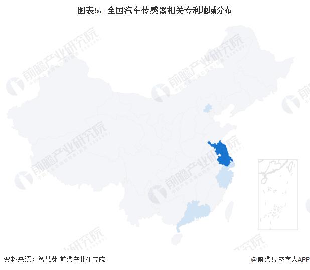 2023年中国汽车传感器行业区域发展现状分析 江苏省成为行业领军地区【组图】