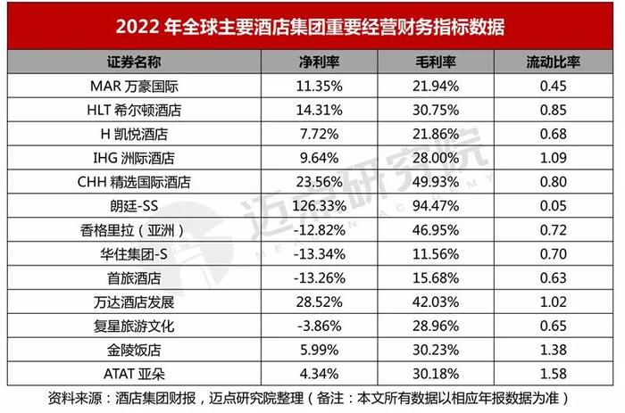 2022年酒店集团财务分析报告