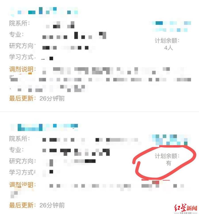 ↑部分高校未填写计划余额具体数字