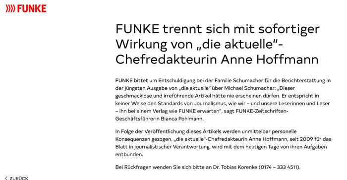 AI又惹事！德国杂志AI生成“F1车王”舒马赫专访引愤怒 主编遭解雇