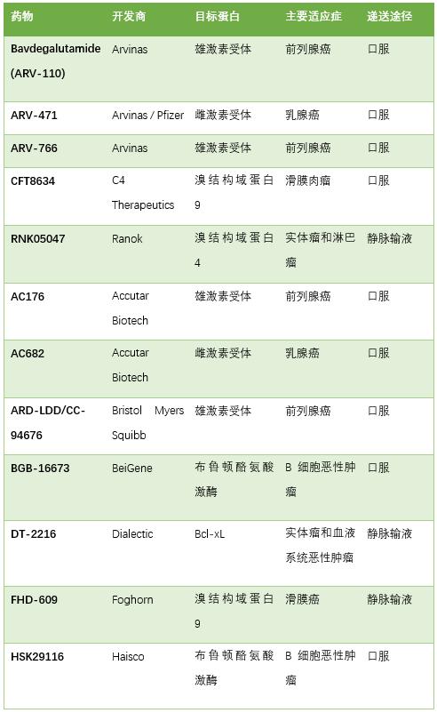 靶向蛋白质降解综述：分子结构、机制与临床现状