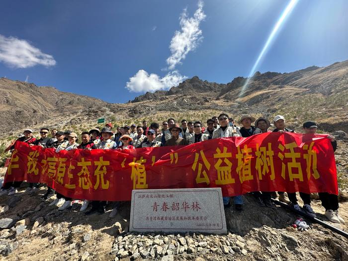 自治区发改委在拉萨北山进行公益植树