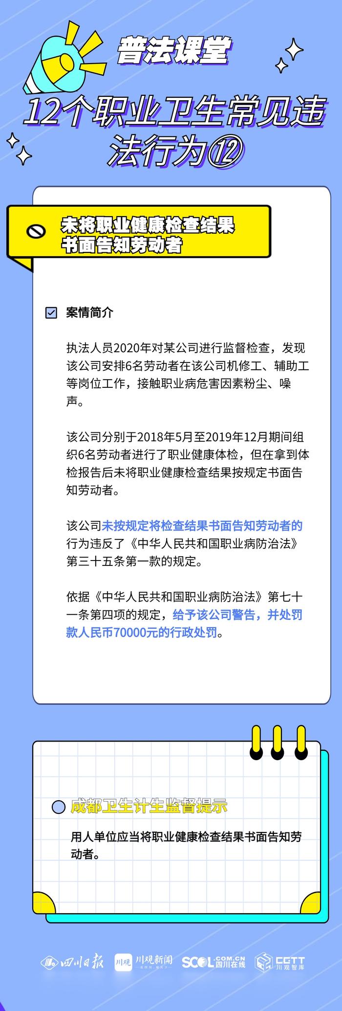 职业病防治法宣传周丨这12个常见违法行为，用人单位一定要知晓