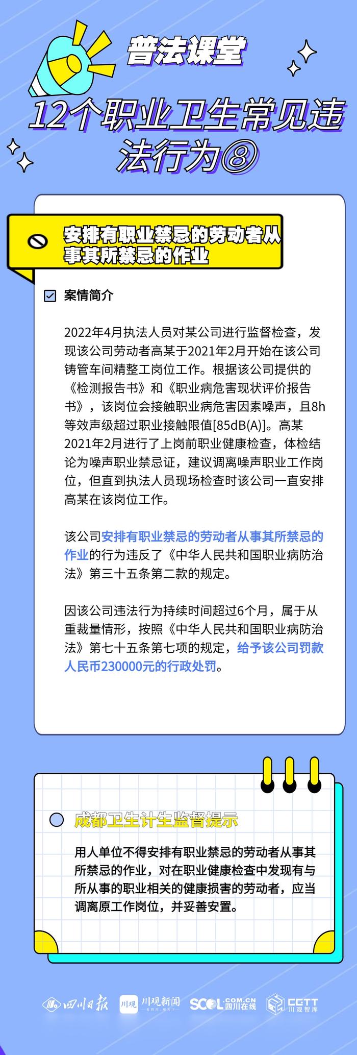 职业病防治法宣传周丨这12个常见违法行为，用人单位一定要知晓