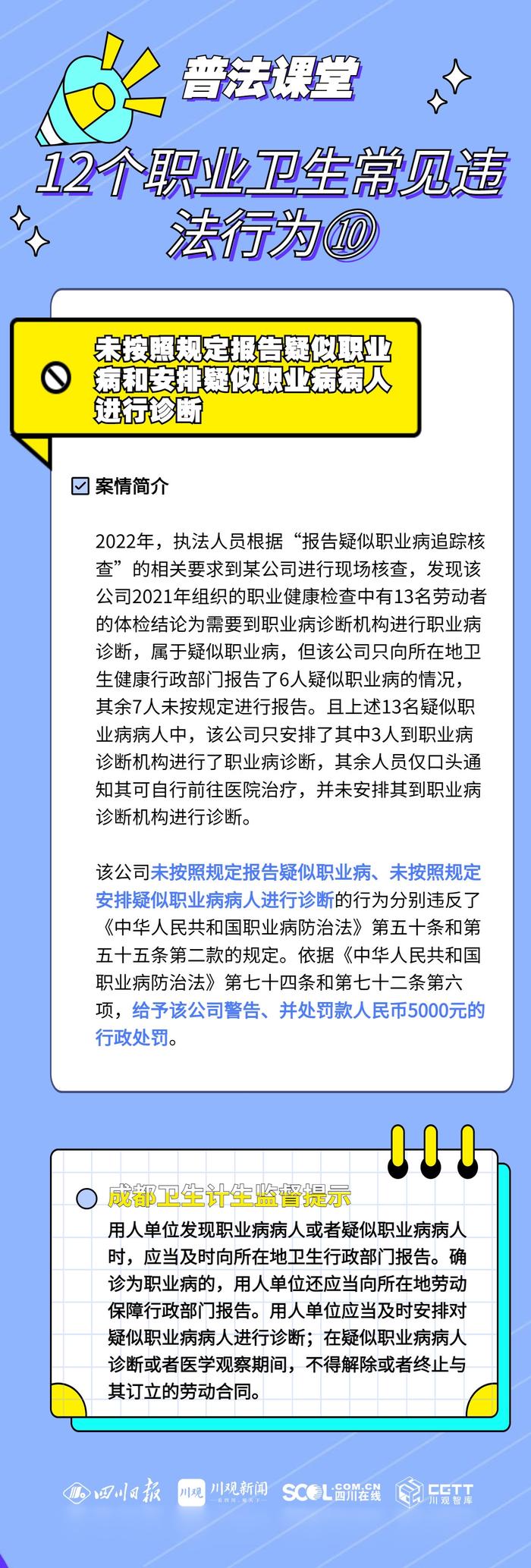 职业病防治法宣传周丨这12个常见违法行为，用人单位一定要知晓