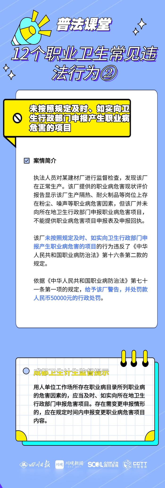 职业病防治法宣传周丨这12个常见违法行为，用人单位一定要知晓