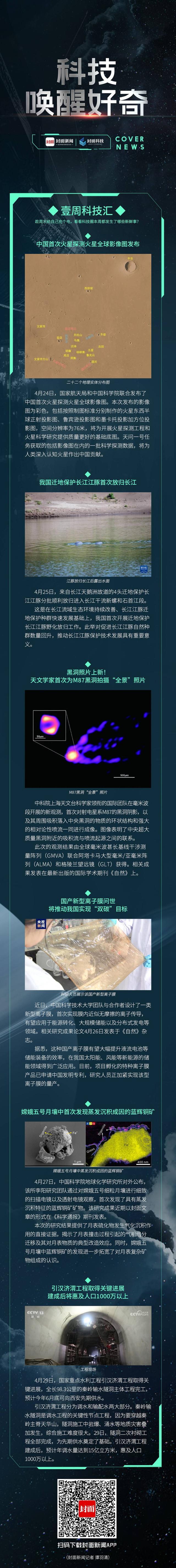 壹周科技汇｜黑洞“全景”照片发布 国产新型离子膜问世