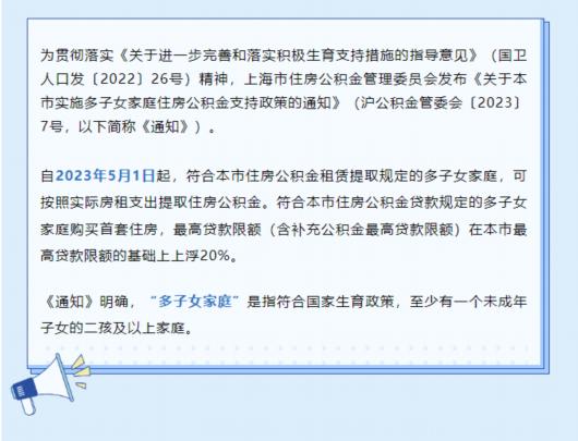 今起实施！上海公积金贷款额度上调20%，支持这类家庭→