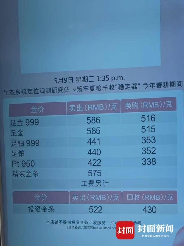 “即将600一克”、“越等越贵” 成都多家门店黄金饰品价格逼近600元/克