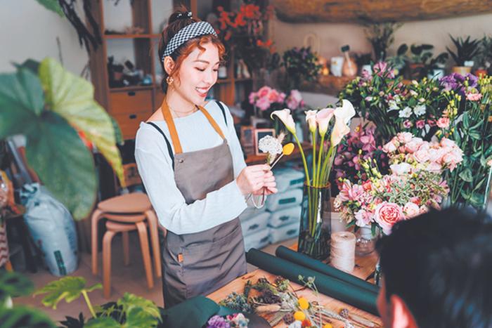 在花店兼职