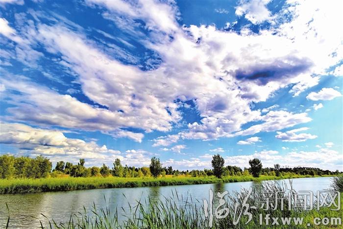 临汾汾河公园：一幅秀美生态画卷徐徐铺展