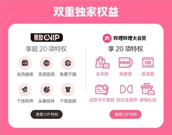 网易云音乐携B站推出联合会员卡：售价233元/年，享双倍权益