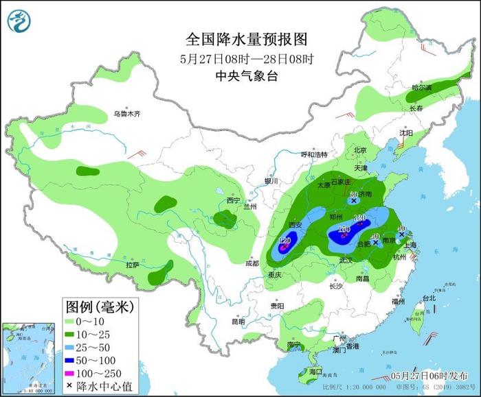 中央气象台：江汉及沿淮地区等地将有较强降雨 我国北部和东部海域将有大雾