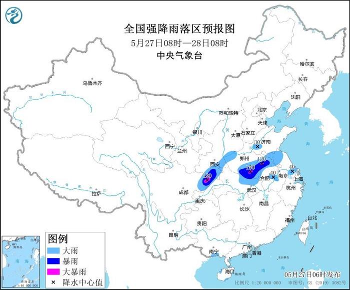 中央气象台：江汉及沿淮地区等地将有较强降雨 我国北部和东部海域将有大雾