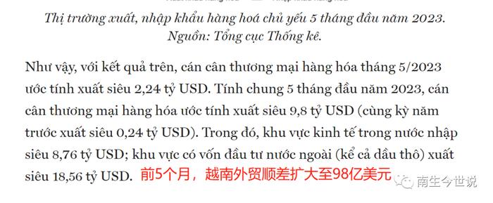 前5个月，越南外贸很萎靡吗？换个角度看，答案变成了“很好”