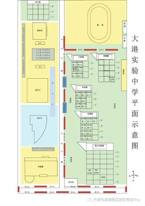 考生请关注丨2023年滨海新区高考考点入场路线图及考场分布示意图发布