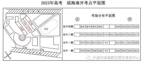 考生请关注丨2023年滨海新区高考考点入场路线图及考场分布示意图发布