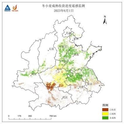 中央气象台：预计6月7日至9日麦收区多晴好天气 利于小麦抢收和晾晒