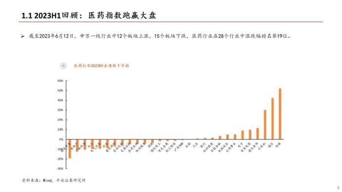 【平安证券】生物医药行业半年度策略报告-关注新治疗类别、中特估、器械等边际改善细分领域