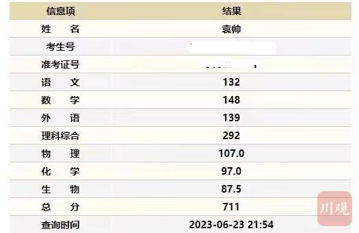 理科711分！成都树德中学考生袁帅：要学会规划，做到学习和休息相结合