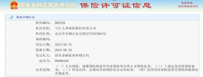 人身险公司添新丁 中汇人寿、海港人寿获发保险许可证 近13年来已有40家险企更名