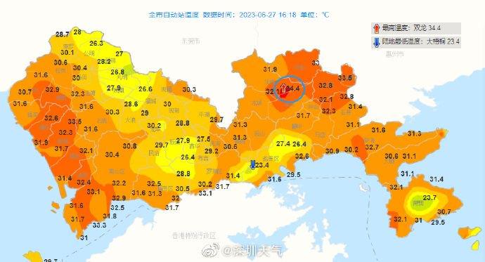 今天早晨半边日出半边雨，分区雷雨大风黄色预警生效……