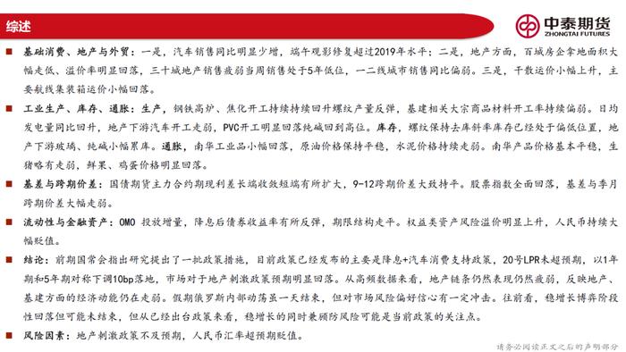 20230626 中泰期货宏观高频观察—地产销售偏弱拿地继续走低，稳增长政策加码预期尚在但有明显回落