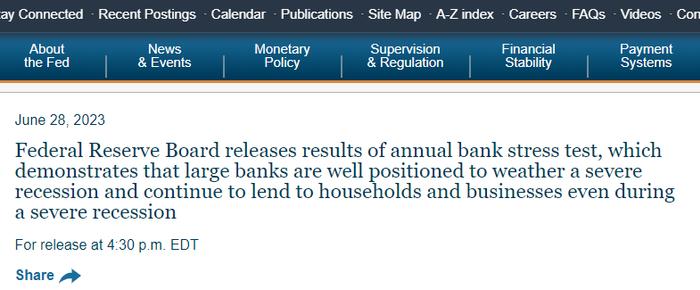 所有23家大银行均通过压力测试！美国银行业“浩劫”结束了吗？