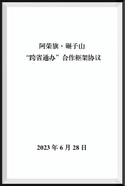 齐齐哈尔市碾子山区营商局与阿荣旗政务局 签订“跨省通办”合作框架协议 开辟异地办理新篇章