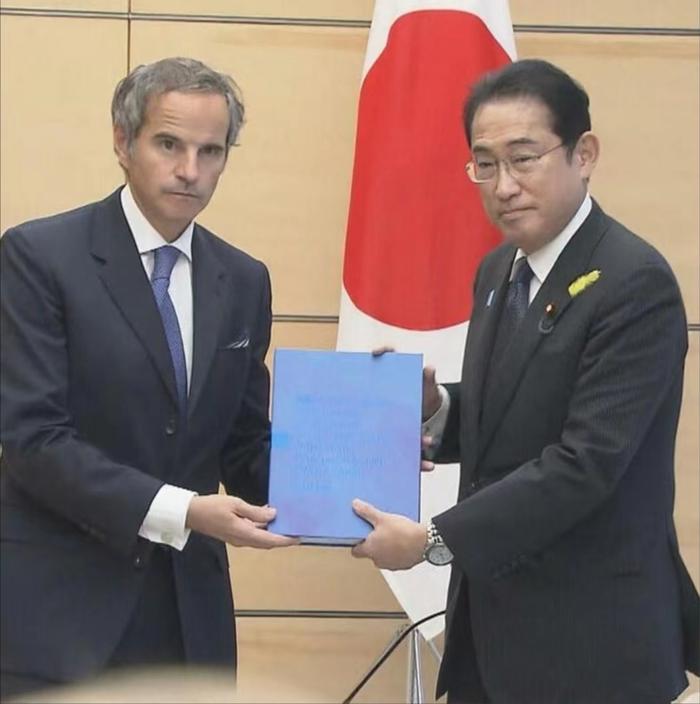 国际原子能机构总干事访问日本，向首相岸田提交符合日方意愿的核污染水排海评估报告