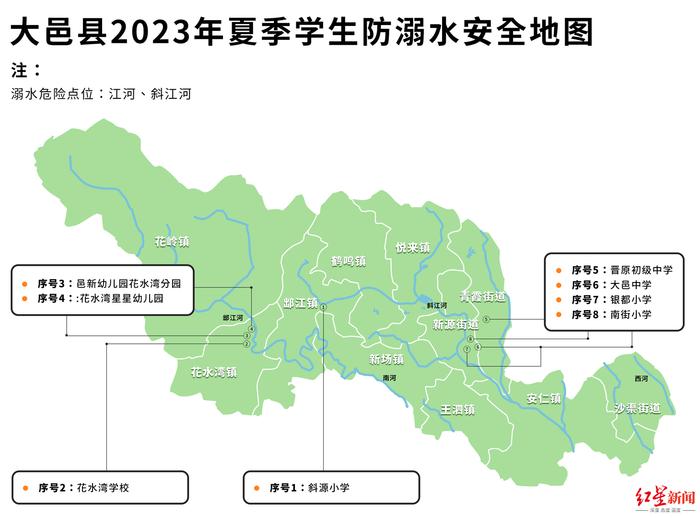 详版防溺水安全地图发布！暑假来了，家长一定要提醒孩子远离这些地方