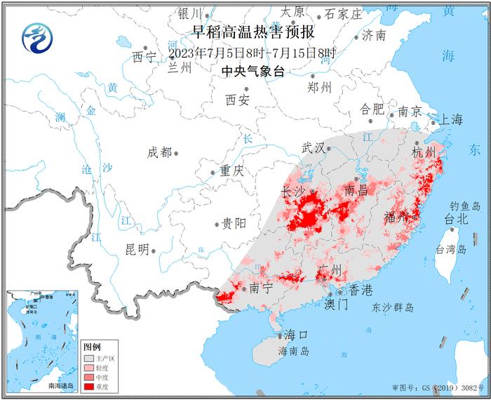 中央气象台：南方水稻双抢气象服务专报（2023年07月05日）