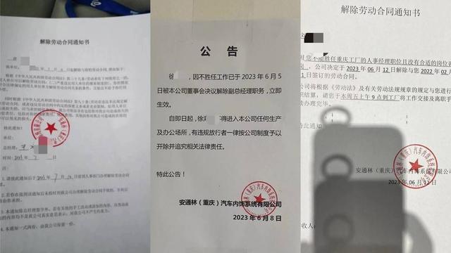 云求助｜因一封邮件被解聘？重庆安通林因内部矛盾引员工维权