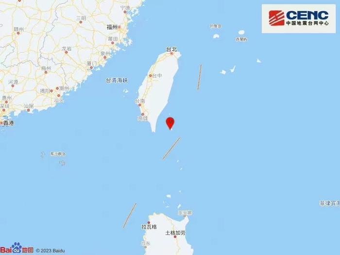 中国台湾屏东县海域发生4.7级地震