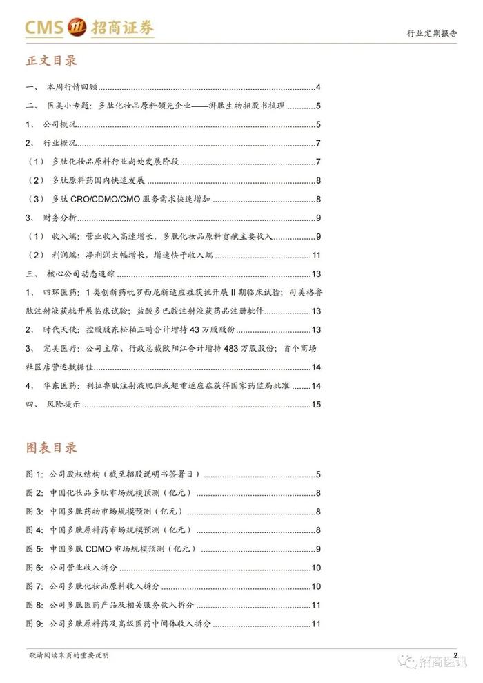 【招商医药&轻纺】医美行业周报（2023.07.10）——多肽化妆品原料领先企业，湃肽生物招股书梳理