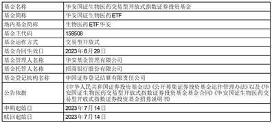 华安国证生物医药交易型开放式指数证券投资基金上市交易公告书提示性公告