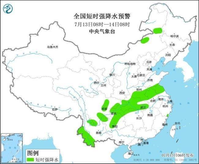 强对流预警！四川等10余省区市部分地区将有短时强降水天气