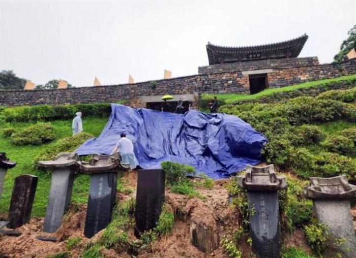 韩国39件文化古迹遭暴雨破坏，1500年历史的世界遗产公山城遭灭顶之灾