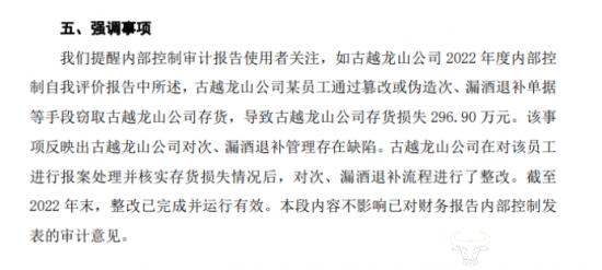 古越龙山副总胡志明薪酬88.79万比董事长还高 公司曾存在员工剽窃存货