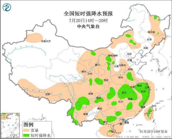 四川东部和南部等地的部分地区将迎短时强降水天气