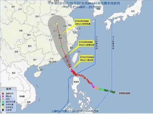 杜苏芮，红色预警！狂风暴雨已来！上海风雨最强时段是→