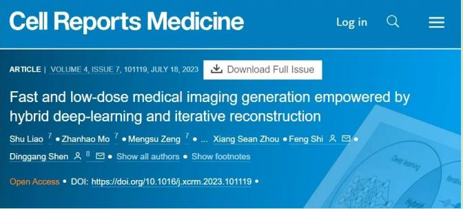 吉大三院放射线（介入）科在Cell Reports Medicine发表重要学术成果