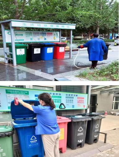 高温下坚守“绿色”的北京大兴医药基地垃圾分类督导员