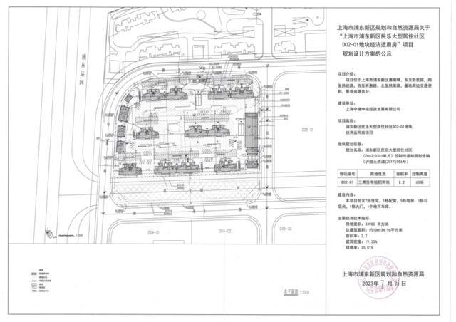 浦东这里将建7栋住宅及配套服务用房