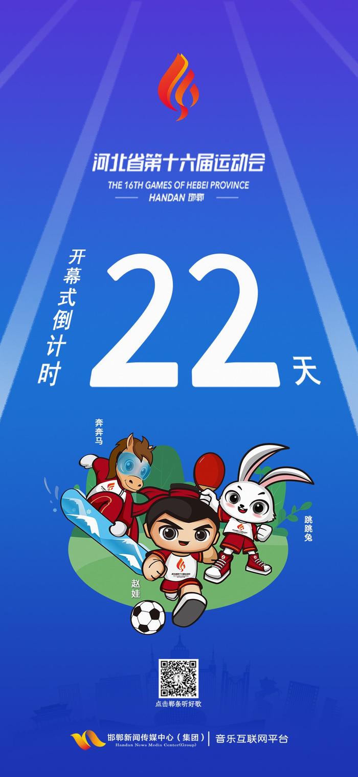 海报｜河北省第十六届运动会开幕式倒计时22天！